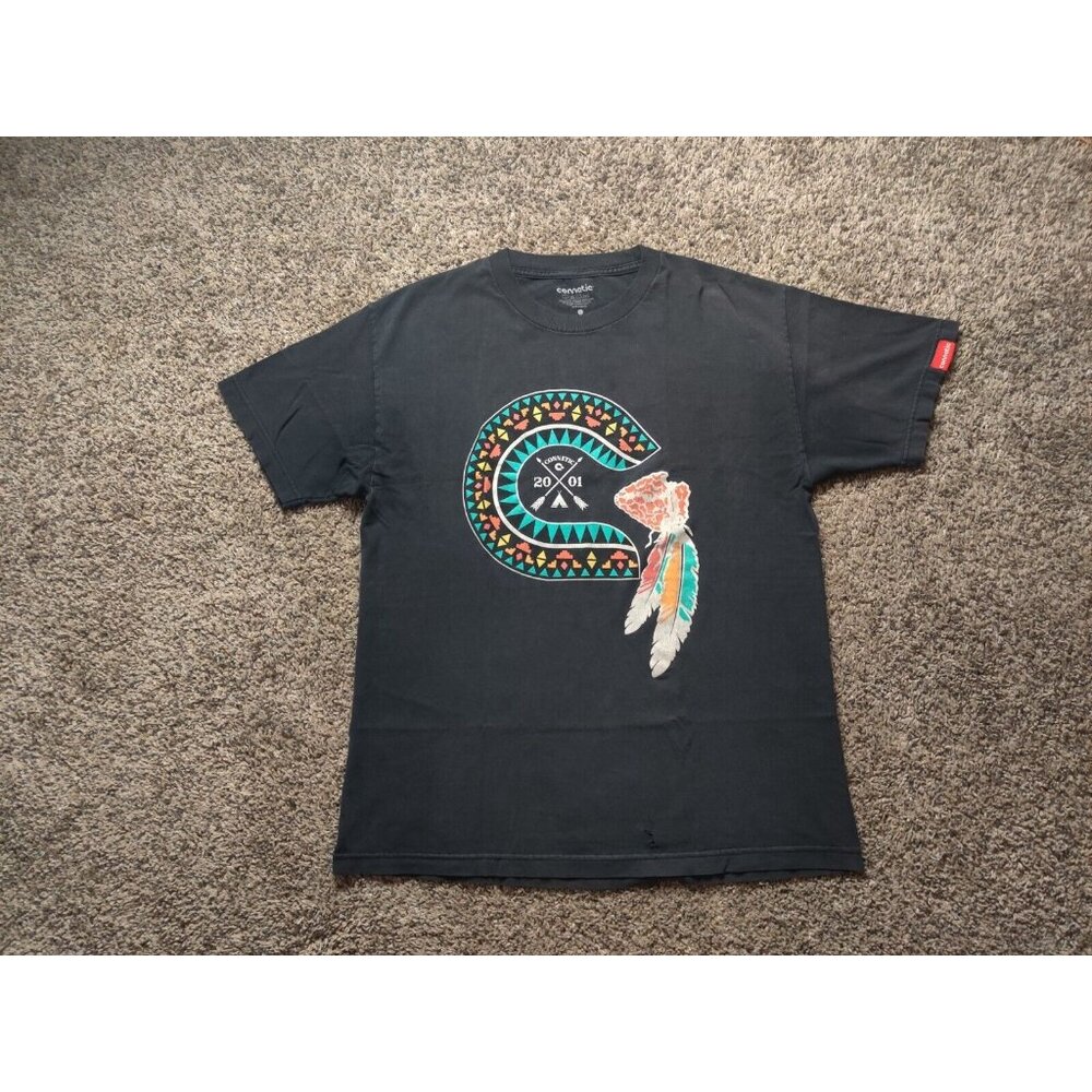 Connetic Shirt Adult Mens Large Faded Black Spell Out Logo Short Sleeve